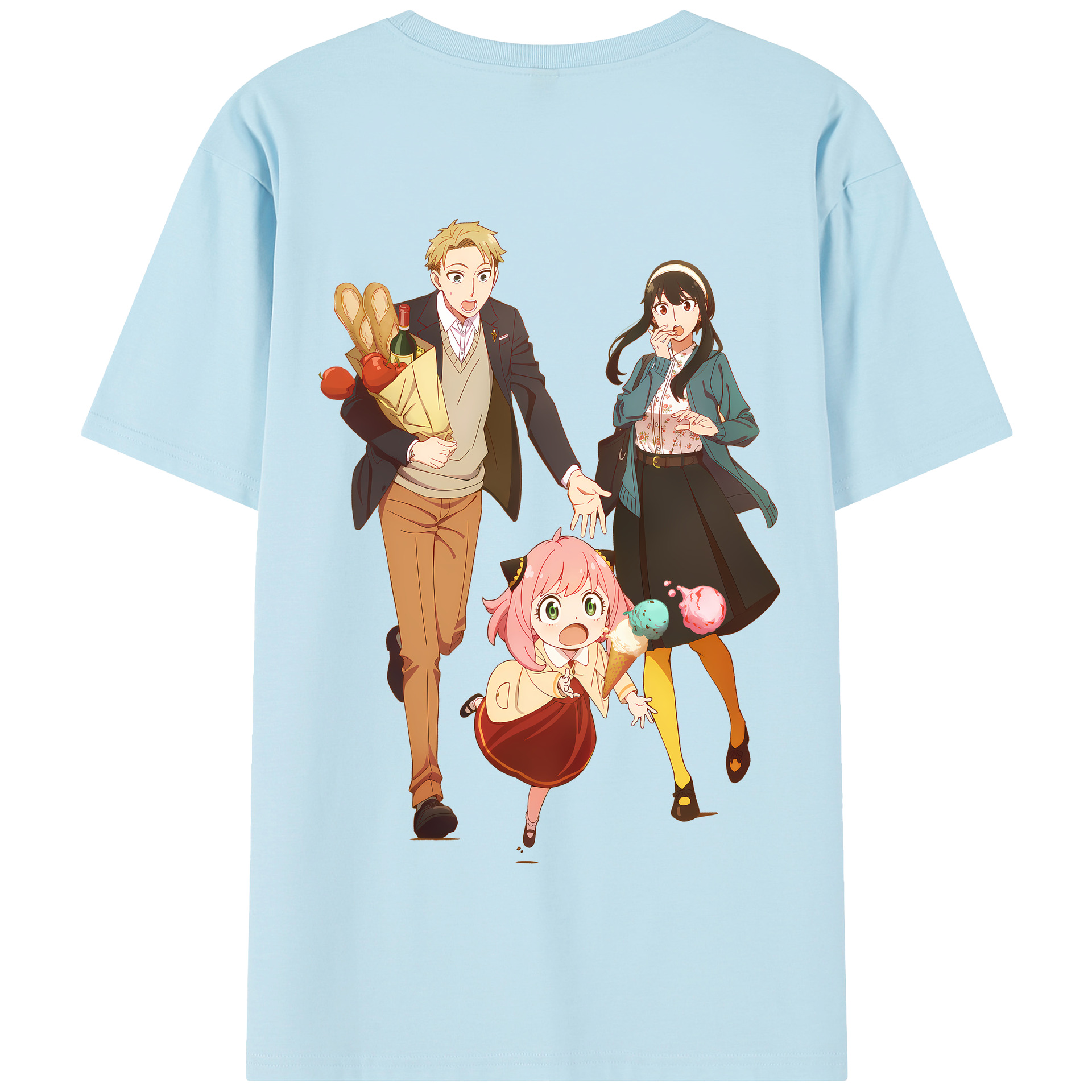 （画像用） SPY×FAMILY间谍家家酒 綿100％半袖Tシャツ（背面プリント）